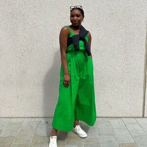 COS Green Sleeveless Tied Back Jumpsuit Size EU 32/ U.S Size 2